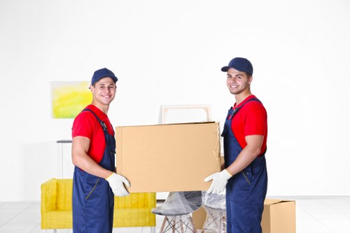 Professional team assisting with office relocation